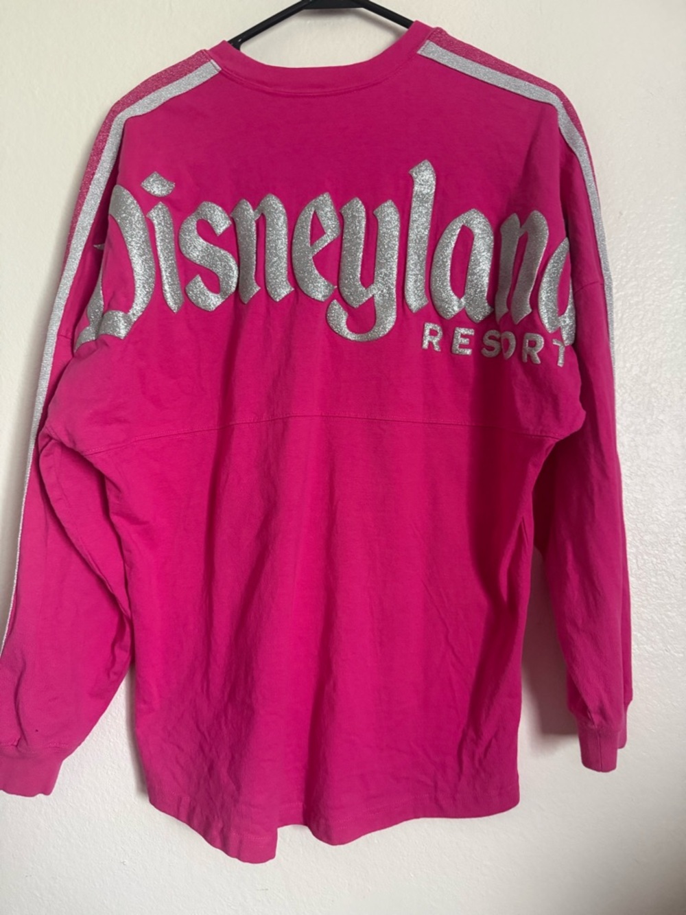 Disney Parks Disneyland Resort Spirit Jersey Adult Small Pink Sparkles